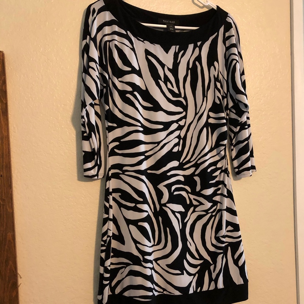 White House Black Market Zebra Print Dress